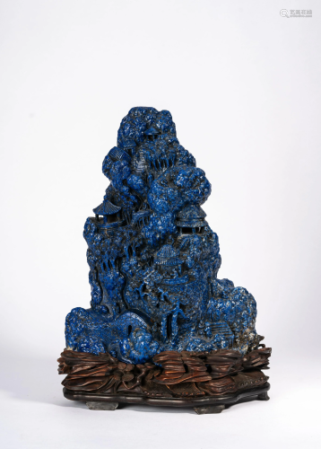 Gorgeous Chinese Lapis Lazuli Mountain Boulder and