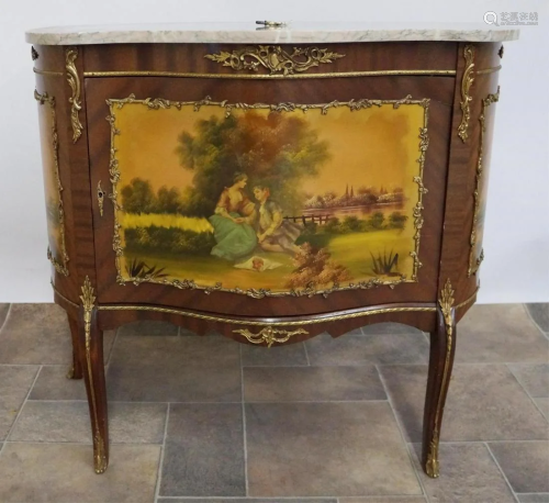A French Vernis Martin Serpentine Commode