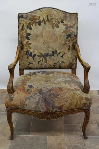 An Antique Open Arm Chair