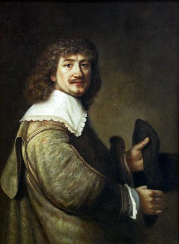 An Oil on Board Painting, after Rembrandt's self