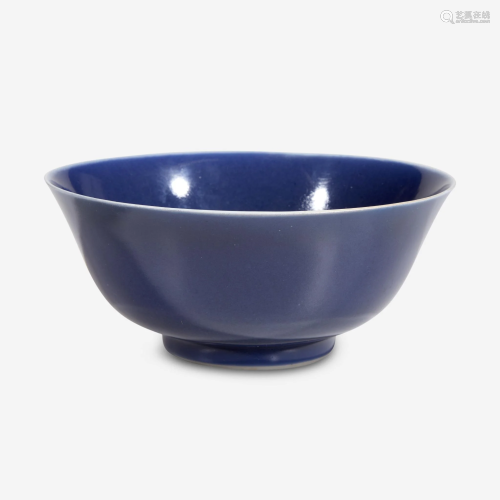 A Chinese blue-glazed porcelain bowl, Daoguang