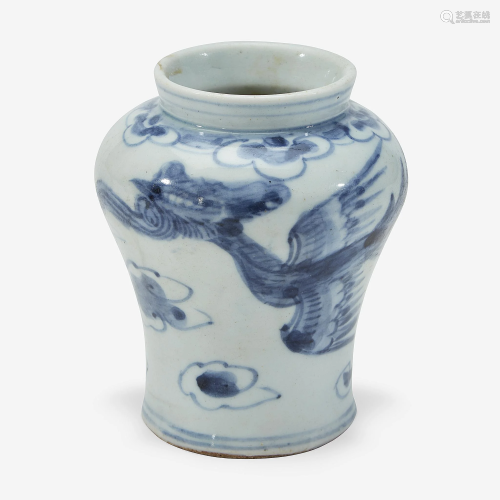 A small Korean blue and white-decorated porcelain