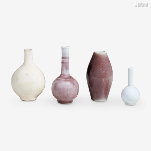 Four small Chinese vases, 18th Century and later