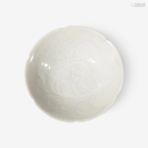 A Chinese lotus-carved qingbai floriform bowl, Southern