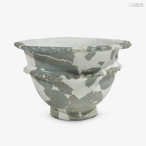 A Chinese Guanyao planter, Southern Song dynasty shards