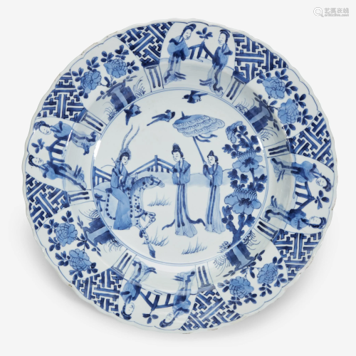 A Chinese blue and white porcelain 