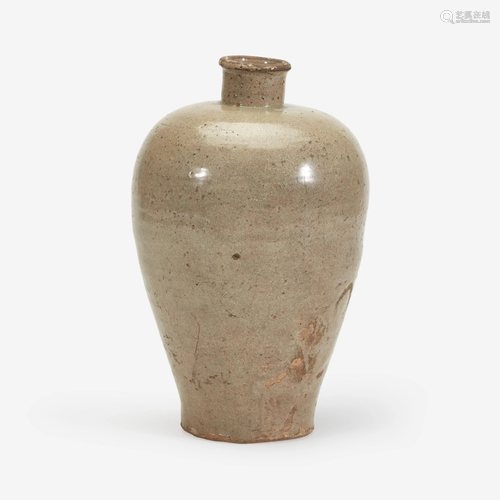 A Chinese pale blueish-glazed meiping vase, probably