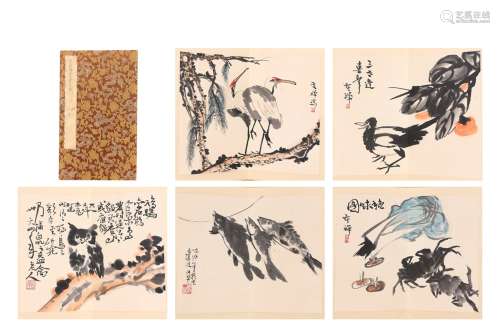 Album of Paintings:Flowers and Birds  by Li Kuchan