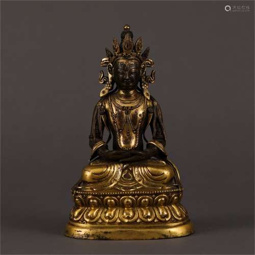 Gilt Copper  Statue of Buddha