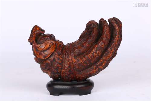 Old Bamboo Buddha's Hand Shaped Ornament