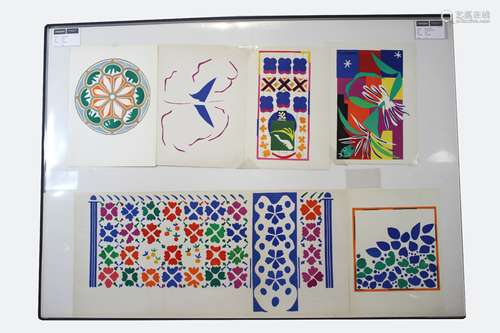 Henri Matisse (1869 - 1954), Konvolut von 17 Lithografien, 1958, a. Velin, aus ,Verve: Volume IX, N