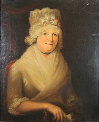 Anonymer Künstler, Portrait einer Dame, 19 Jh., wohl England, Öl. a. Lwd., Maße: 71 x 58 cm, ger