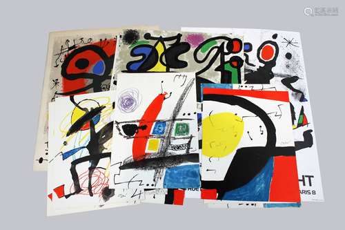 Joan Miro (1893 - 1983), Konvolut aus 25 Farblithografien. x2 Lithografien, 1980, Auflage: 151/1500