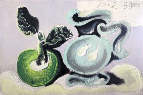 Pablo Picasso (spanisch, 1881-1973), Nature morte, Apfel und Krug, aus ,Dans l?atelier?, nach Picas