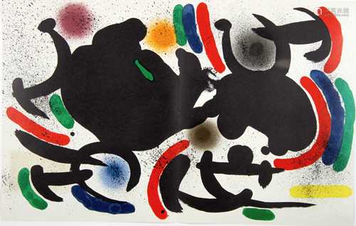 Joan Miro (spanisch, 1893 - 1983), Lithografie, 1972, verso: ,Joan Miro - Litografia original VII?,