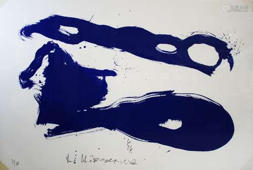 Dieter Hiesserer (deutsch, geb. 1939), Abstrakte Komposition, Lithografie, handsigniert, Auflage: 3