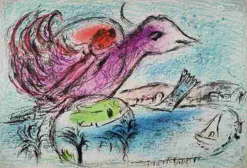 Marc Chagall (russisch-französisch, 1887-1985), Abstrakt, Die Bucht, 1962, Doppelseite, Derriere l