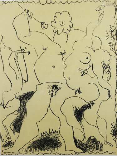 Pablo Picasso (spanisch, 1881-1973), Bacchanale, ,Picasso Lithograph III?, vordere Umschlagseite, W