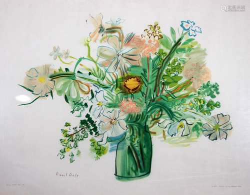 Raoul Dufy (1877-1953), Blumen, Lithographie, Paris, 1990, im Stein sign., Wasserzeichen: Mourlot,