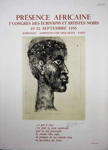 Konvolut, 2 Plakate. Presence africaine 1er Congres des ecrivains et artistes noirs 19-22 septembre