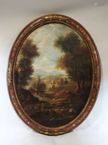 Jean Antoin Vernet (französisch, 1716 - 1775), Paar pastorale Flußlandschaften, jeweils sign., ve