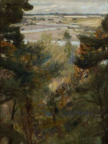 James Elder Christie (1847-1914) 'The winding Nairn' oil on canvas, signed lower right, 39cm x 29cm