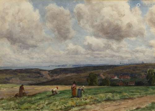 Herbert Hughes Stanton (1870-1937) 'Hampshire landscape' watercolour, signed and dated 1917 lower