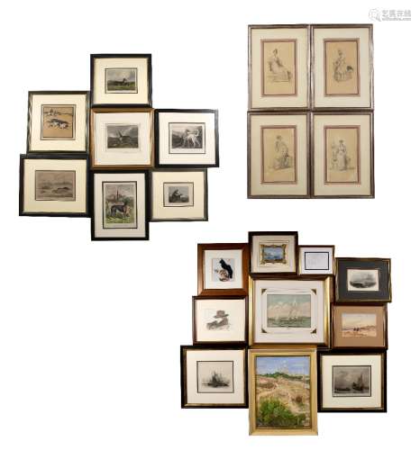 Collection of prints, pictures and engravings of various sizes, all framed (20)