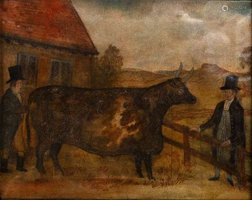Attributed to Nathaniel Dawson (19th Century, British School) 'Butcher buying the great Farnley