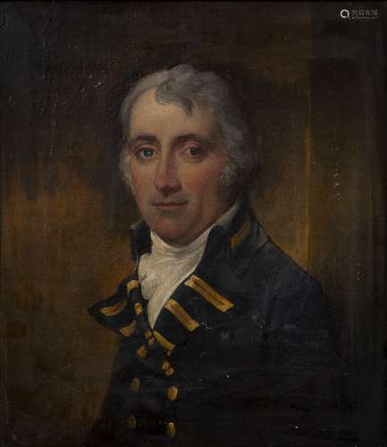 Roger Livesay (c1750- c1823) Head and shoulders portrait of Sir John Johnson, 2nd Baronet of New