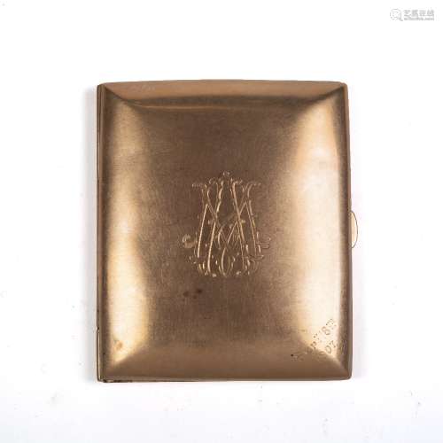 9ct rose gold cigarette case bearing marks for William Neale & Sons, Chester, 1906, 73g approx