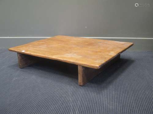 A Philippines wood low coffee table and a Chinese hardwood table, in Qing Dynasty style, 95cm