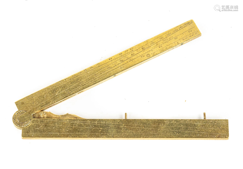 Early Cast Brass Ruler