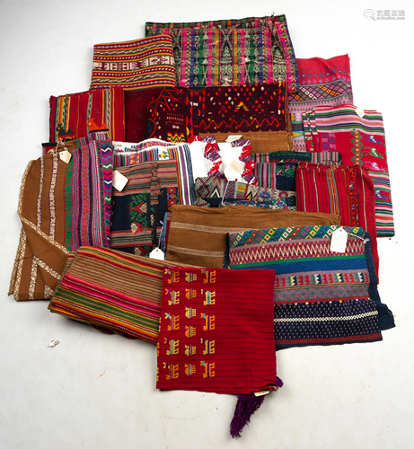 Group of Guatemalan and Peruvian Textiles