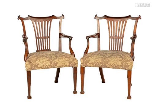 George III Mahogany Armchairs