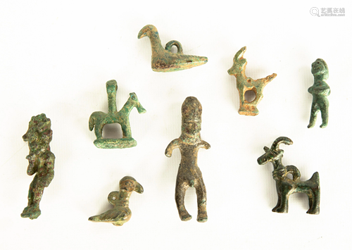 (8) Middle Eastern Bronze Amulets