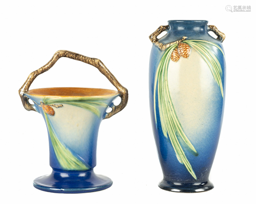 (2) Roseville Art Pottery