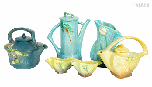 (6) Roseville Art Pottery