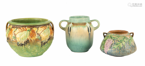 (3) Roseville Art Pottery