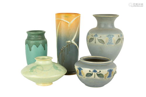 (5) Roseville Art Pottery