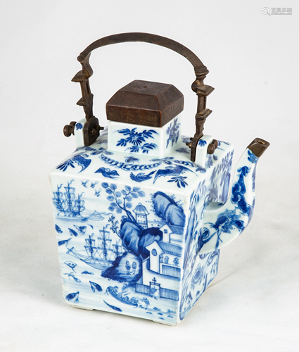 Chinese Blue & White Teapot