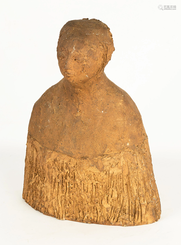 Mid-Century Terracotta Sculpture of a Woman