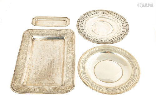 (4) Gorham Sterling Silver Trays