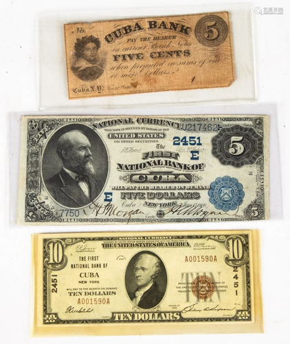 Early Cuba, New York Currency