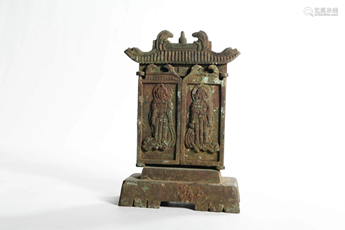 A Bronze Buddha Niche