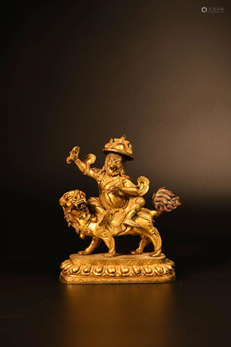 A Gild Bronze Statue of Vajrayana