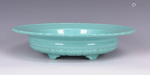 A Viridis Glaze Porcelain Dish-mouth Washer