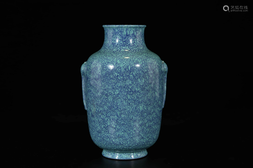 A Lujun Glaze Porcelain Lantern-shaped Vase