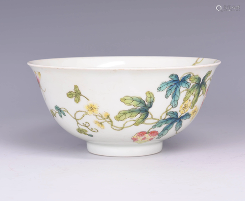 A Famille Rose Painted Porcelain Bowl