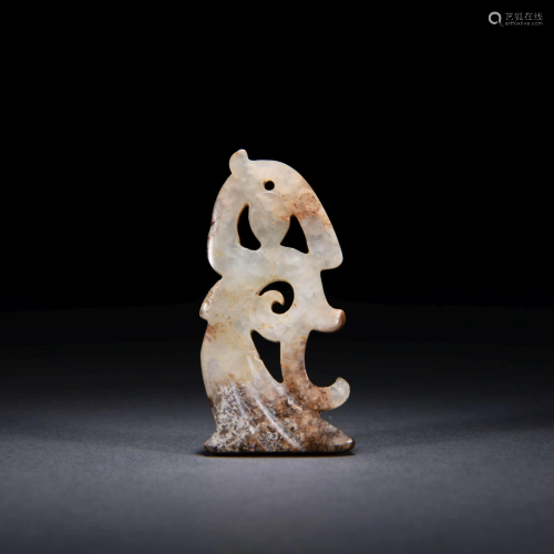 A Jade Dancing Figure Ornament